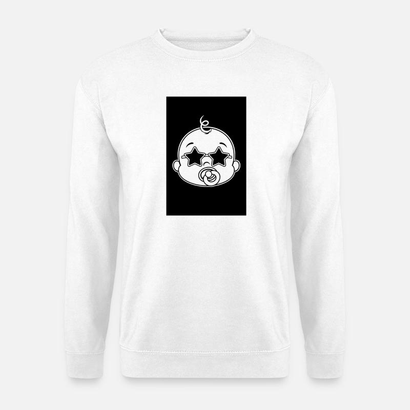 Baby-Sterne und Schnuller - Unisex Pullover - Weiß
