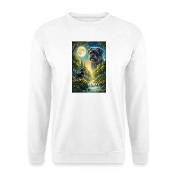 Howling to the Moon Meme Animal Dog Monkey Pinscher - Unisex Sweatshirt - white - Front