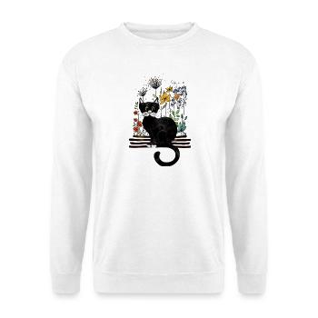 chat - Sweat-shirt Unisexe - blanc - Devant