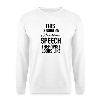 Sprachtherapeut, Pathologe, SLP, Therapieassistent - Unisex Pullover - Weiß - Vorne