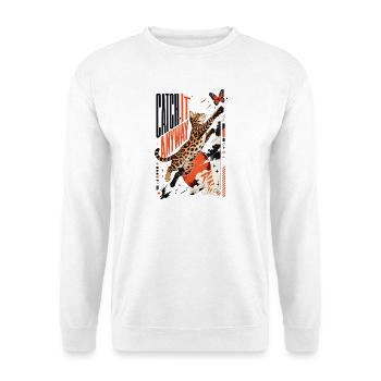 Attrapez-le quand même – Saut dynamique du chat Bengal - Sweat-shirt Unisexe - blanc - Devant