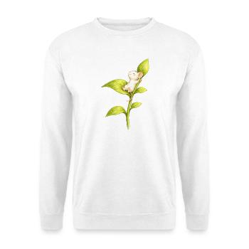 Pustemaus im Grünen - Unisex Pullover - Weiß - Vorne - Alina (178cm) & Michal (187cm)