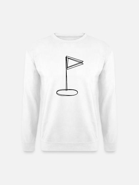 Golffahne handgezeichnet - Unisex Pullover - Weiß