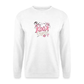 Kook Original Halloween Pink Witch Pumpkin - Unisex Pullover - Weiß - Vorne - Alina (178cm) & Michal (187cm)