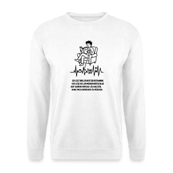 Thriller Leser Kardio Sport Herzsport - Unisex Pullover - Weiß - Vorne - Alina (178cm) & Michal (187cm)