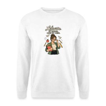 Lehrerin 28 Kinder keins meins - Unisex Pullover - Weiß - Vorne - Alina (178cm) & Michal (187cm)