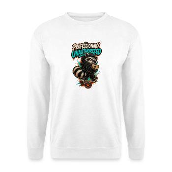 RobVibe Wild Club – Beruflich nicht zugelassen - Unisex Pullover - Weiß - Vorne - Alina (178cm) & Michal (187cm)