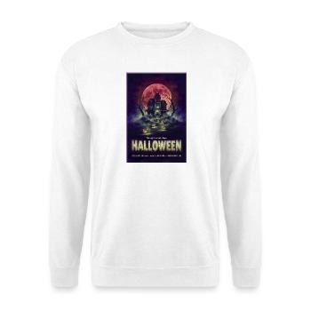 Spukhaus bei Vollmond - Unisex Pullover - Weiß - Vorne - Alina (178cm) & Michal (187cm)