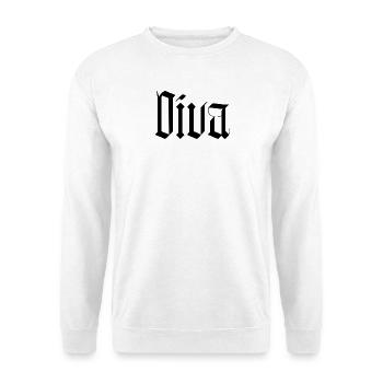 Diva / gothik stil  - Unisex Pullover - Weiß - Vorne - Alina (178cm) & Michal (187cm)