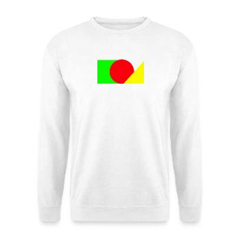 Red circle meets green-yellow - Unisex Sweatshirt - white - Front