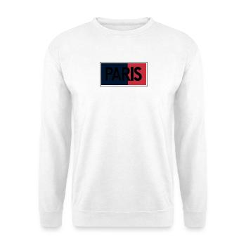 Paris Flag Split Typography - Unisex Sweatshirt - white - Front