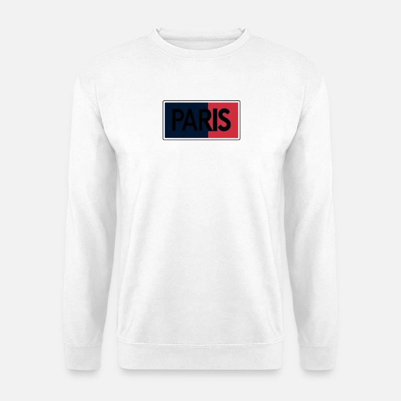 Paris Flag Split Typography - Unisex Sweatshirt - white