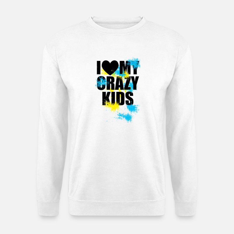 Crazy kids - Unisex Pullover - Weiß