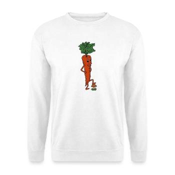 Fröhliche Karotten Illustration - Unisex Pullover - Weiß - Vorne