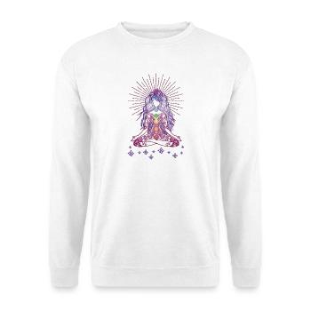 Boho Yoga Style Girl Happy Mind Happy Life - Unisex Sweatshirt - white - Front