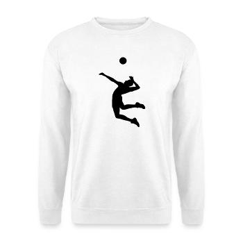 volleyball - Sweat-shirt Unisexe - blanc - Devant