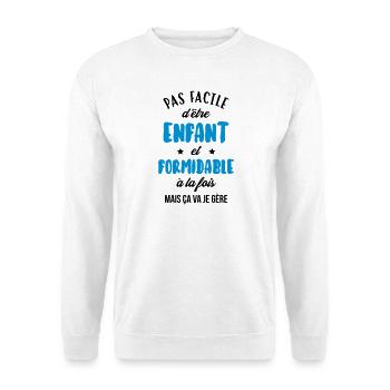 Teenager / Jugendliche / Jugendlicher / Kind - Unisex Pullover - Weiß - Vorne