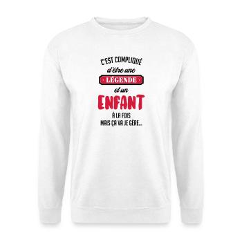 Teenager / Jugendliche / Jugendlicher / Kind - Unisex Pullover - Weiß - Vorne