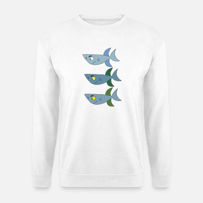 haifisch 3 brüder - Unisex Pullover - Weiß