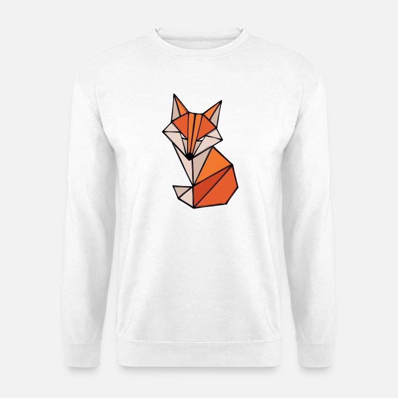 Fuchs Polygon Geometry Abstract Art Creative - Unisex Sweatshirt - white