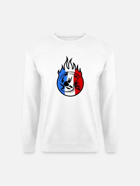 casque sp flamme 3b - Sweat-shirt Unisexe - blanc