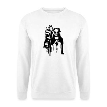 cool Street Art Jesus - Sprayer in graffiti style - Unisex Sweatshirt - white - Front
