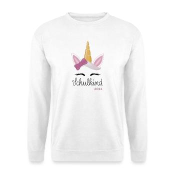 Einhorn Schulkind 2022 - Unisex Pullover - Weiß - Vorne