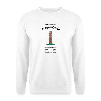 Alter Leuchtturm Travemünde, Ostsee, Deutschland - Unisex Pullover - Weiß - Vorne