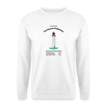 Leuchtturm Dornbusch- Hiddensee, Zeichnung - Unisex Pullover - Weiß - Vorne