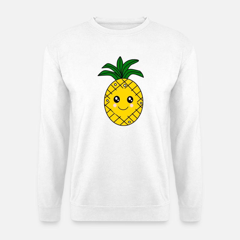Kawaii Ananas Kawaii Früchte Kawaii Obst - Unisex Pullover - Weiß