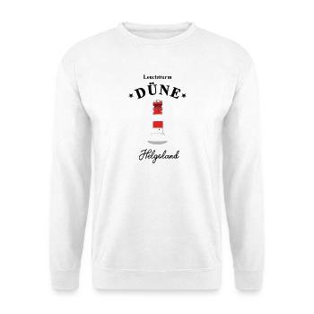 Leuchtturm auf Düne, Helgoland, Poster - Unisex Pullover - Weiß - Vorne