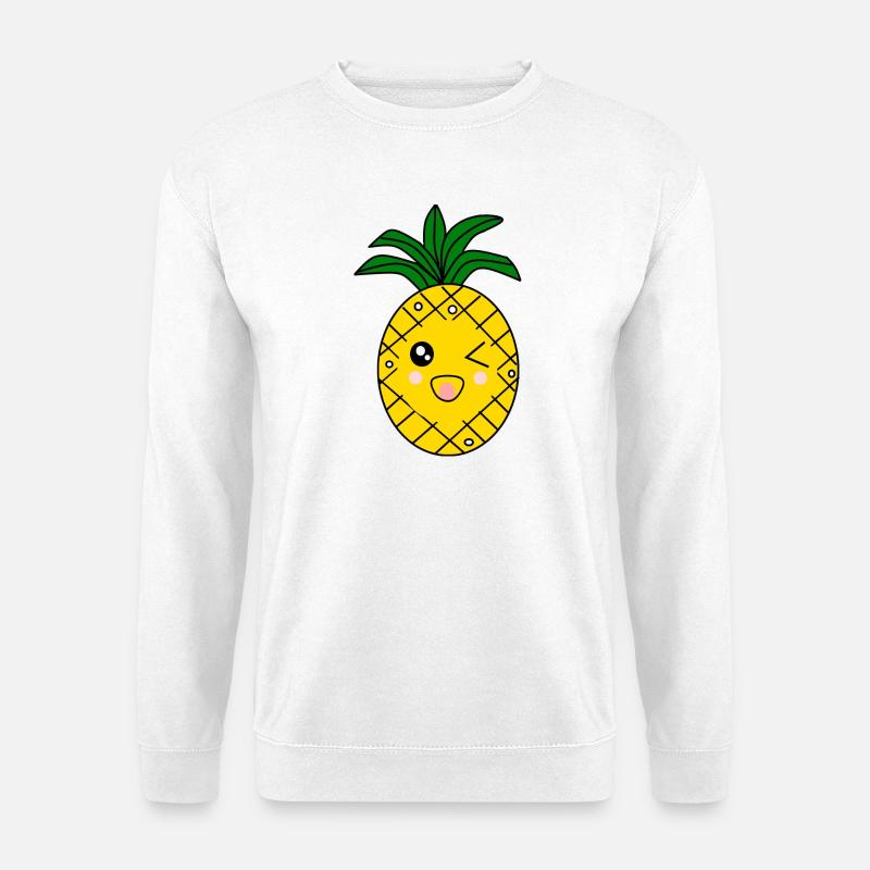 Ananas Sommer T-shirt - Unisex Pullover - Weiß