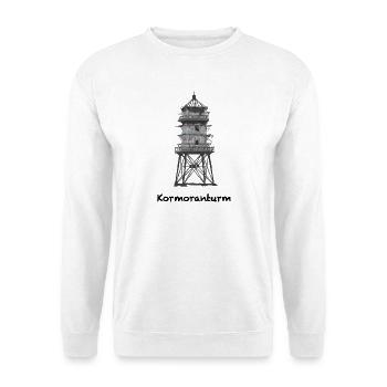 Cormorant Tower, Old Lighthouse, North Sea Coast - Unisex Sweatshirt - white - Front