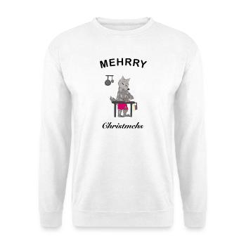 Mehrry Christmehs, Merry Christmas in NL - Unisex Sweatshirt - white - Front