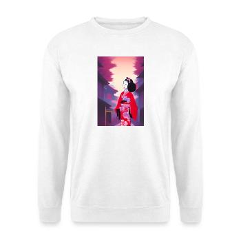 Geisha 5 - Sweat-shirt Unisexe - blanc - Devant