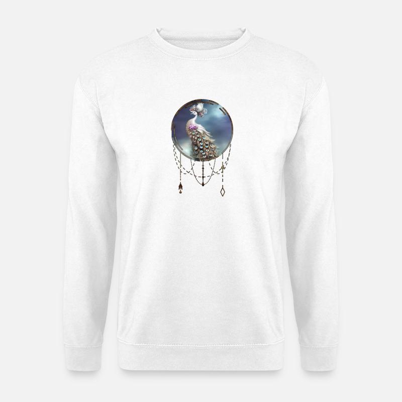 Merveilleux paon élégant - Sweat-shirt Unisexe - blanc