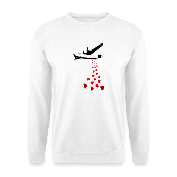 Le Bomber de l’Amour dans le style Street Art - Sweat-shirt Unisexe - blanc - Devant