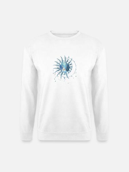 Wunderbares Fantasy-Rentier in einer Winterlandschaft - Unisex Pullover - Weiß