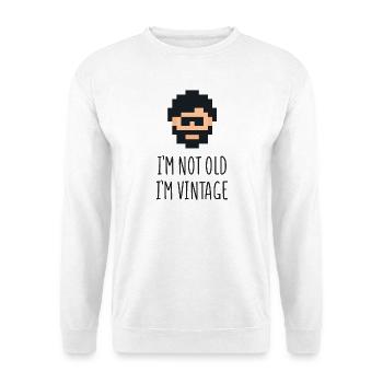 Ich bin nicht alt Ich bin Vintage - Unisex Pullover - Weiß - Vorne