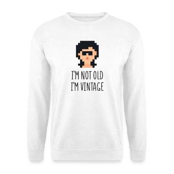 Ich bin nicht alt Ich bin Vintage - Unisex Pullover - Weiß - Vorne