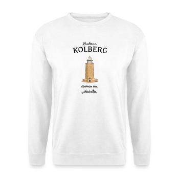 Leuchtturm Kolberg, Ostsee - Unisex Pullover - Weiß - Vorne