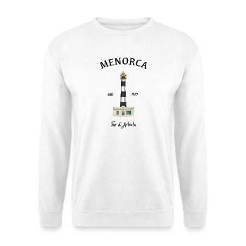 Menorca, Leuchtturm am Cap d‘Artrutx, Zeichnung - Unisex Pullover - Weiß - Vorne