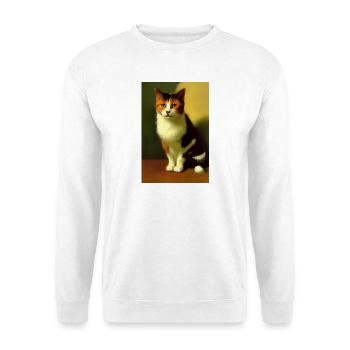 Cat Image - Unisex Sweatshirt - white - Front