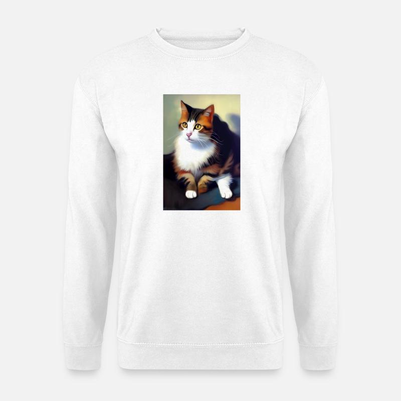 Cat Image - Unisex Sweatshirt - white