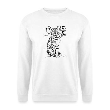 niedliche Katze Geschenk für Katzenliebhaber - Unisex Pullover - Weiß - Vorne