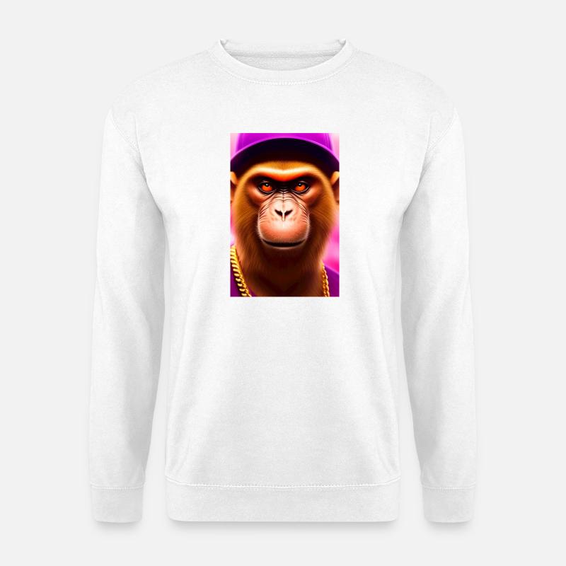 Cooler Affe - Unisex Pullover - Weiß