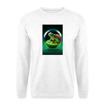 Frosch in einer Kugel - Unisex Pullover - Weiß - Vorne