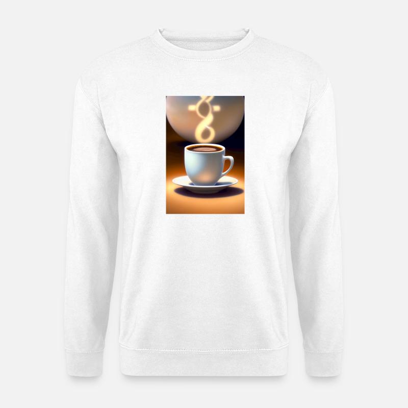 Kaffee, Kaffeebohnen - Unisex Pullover - Weiß