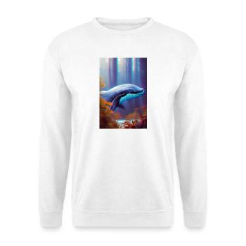 Wal im Wald Surrealismus - Unisex Pullover - Weiß - Vorne