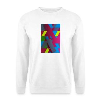 Neon Geometric Triangle Composition - Unisex Sweatshirt - white - Front